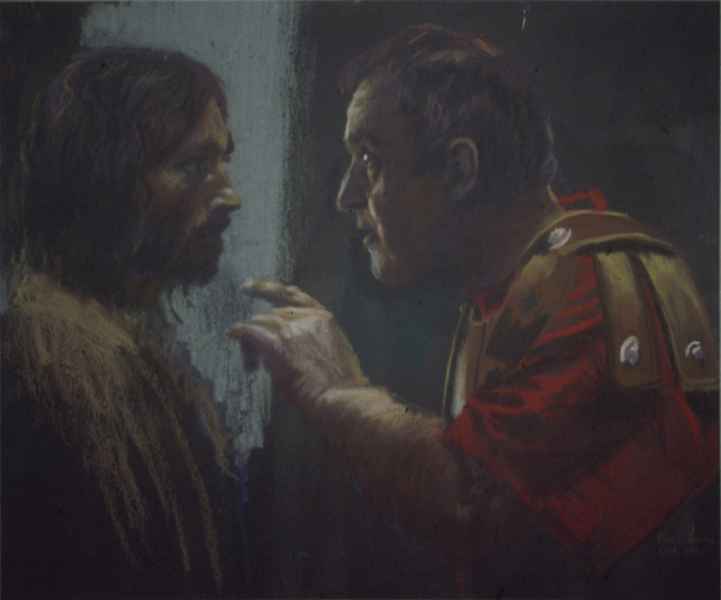 Christ & Pilate chalks on paper 1987